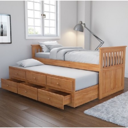 B092 Oak : Giường 2 Tầng Kéo - 1m / 1m